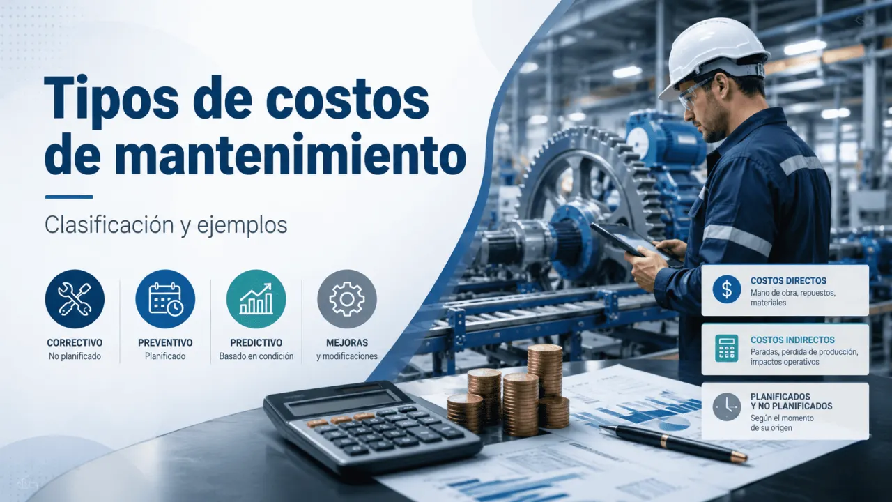 Tipos de costos de mantenimiento: clasificación y ejemplos