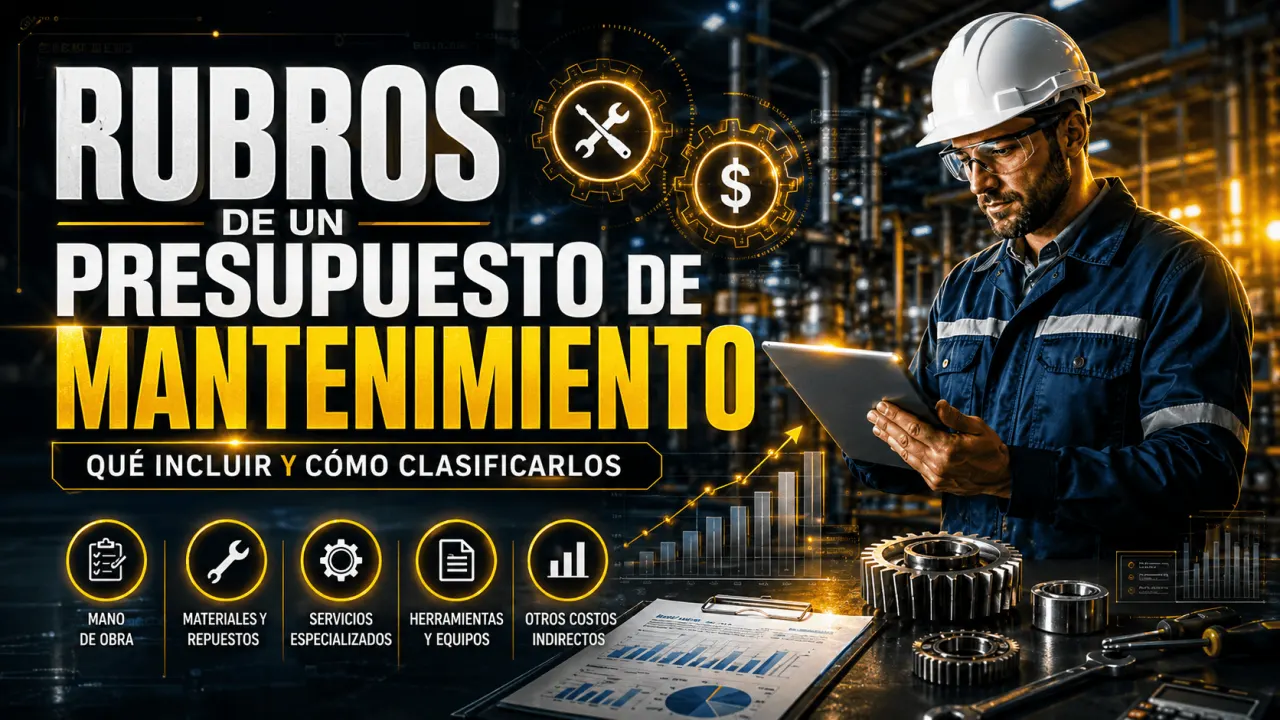 Rubros de un presupuesto de mantenimiento: qué incluir y cómo clasificarlos