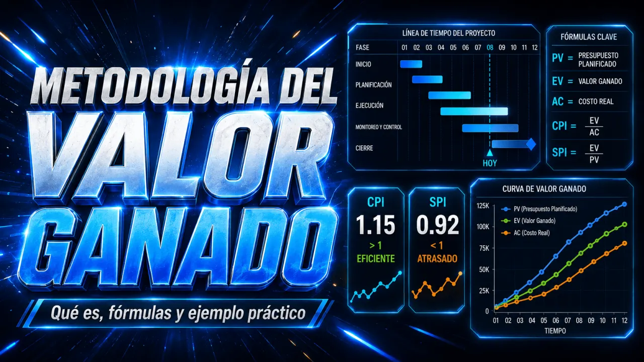 Metodología del Valor Ganado: qué es, fórmulas y ejemplo práctico