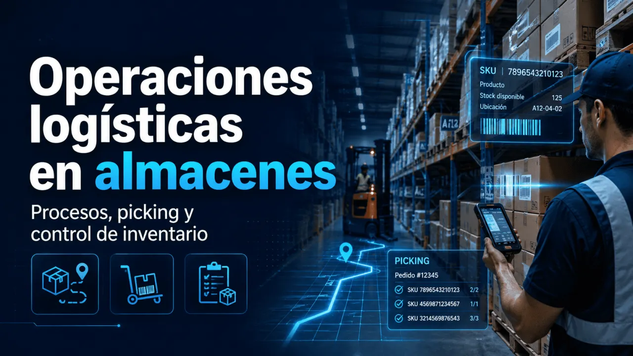 Operaciones logísticas en almacenes: procesos, picking y control de inventario