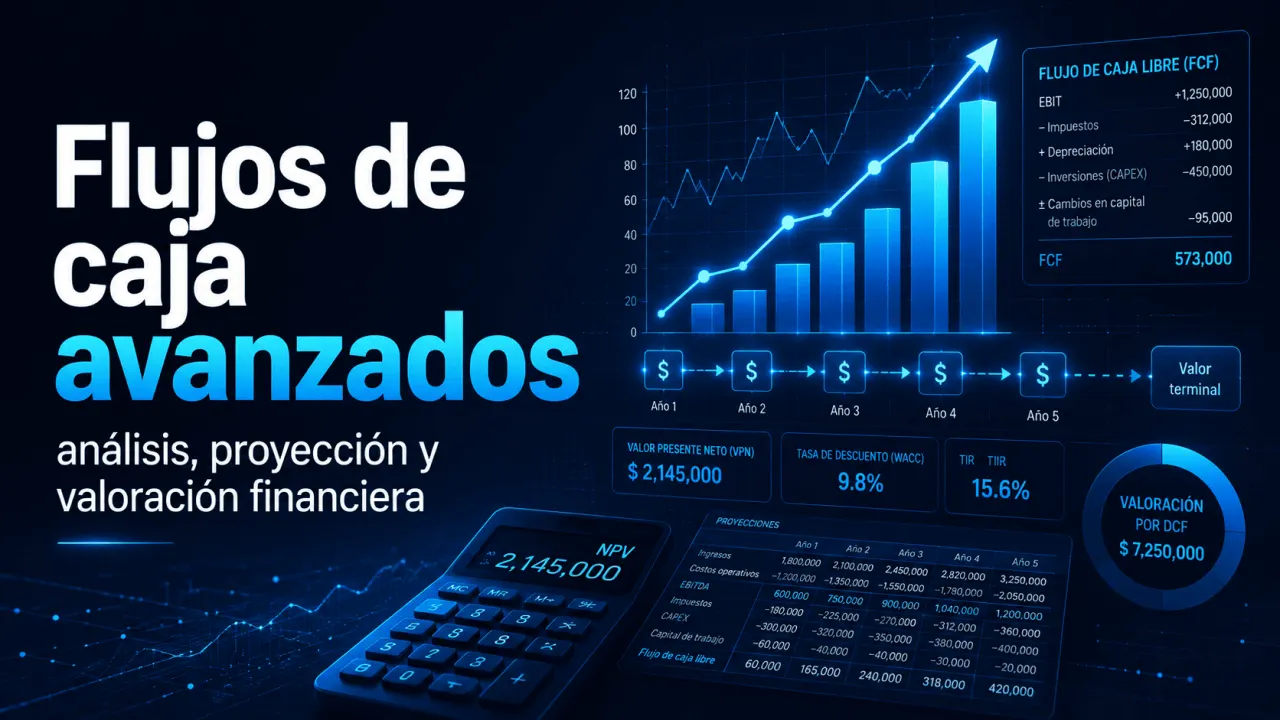 Flujos de caja avanzados: análisis, proyección y valoración financiera