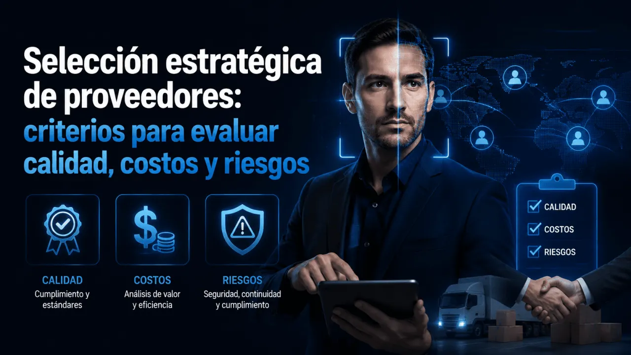 Selección estratégica de proveedores: criterios para evaluar calidad, costos y riesgos