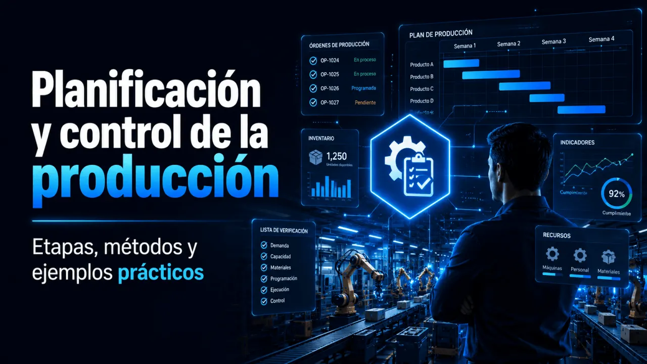 Planificación y control de la producción: etapas, métodos y ejemplos prácticos