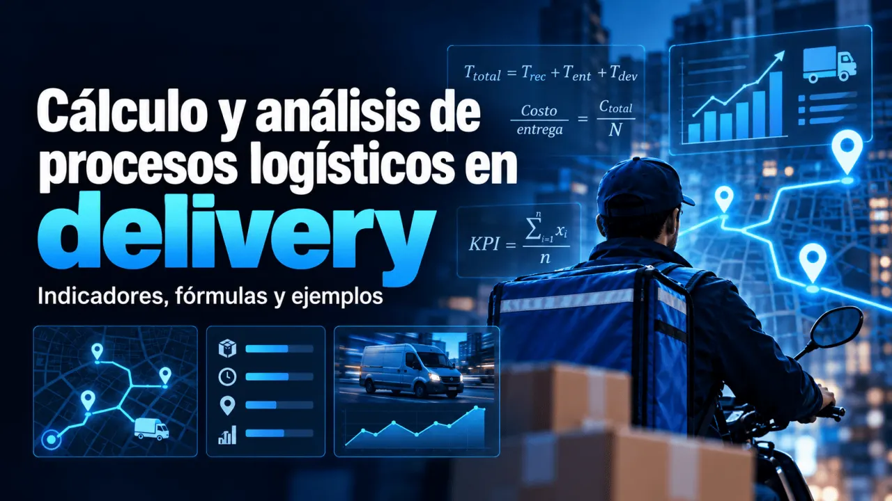 Cálculo y análisis de procesos logísticos en delivery: indicadores, fórmulas y ejemplos