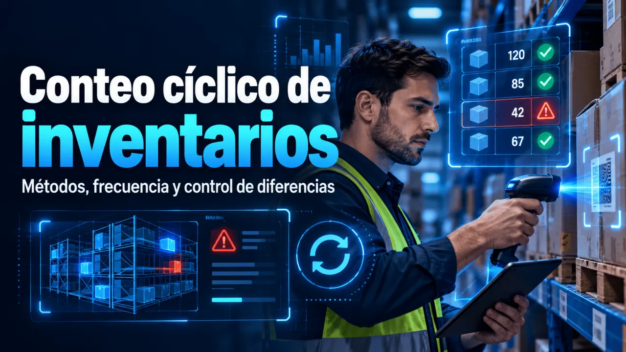 Conteo cíclico de inventarios: métodos, frecuencia y control de diferencias