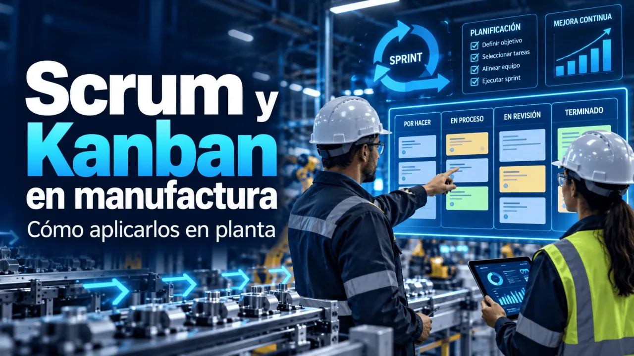 Scrum y Kanban en manufactura: cómo aplicarlos en planta