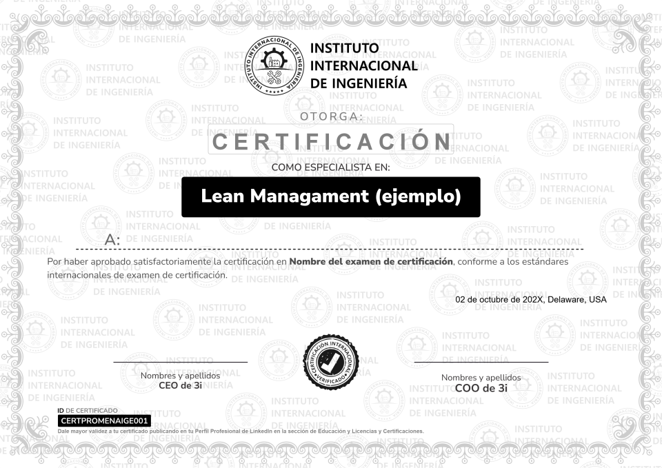 Modelo de certificado